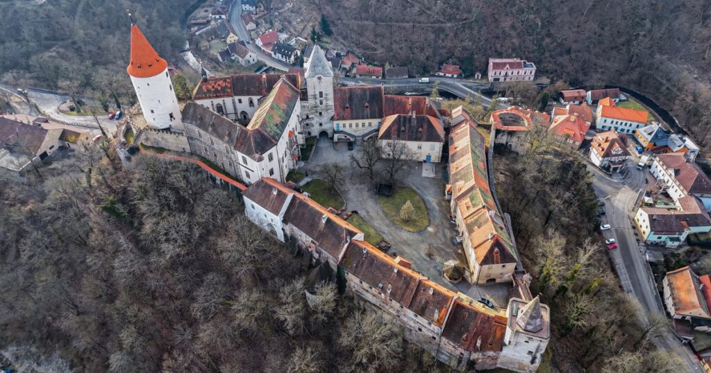 Hrad Křivoklát z dronu