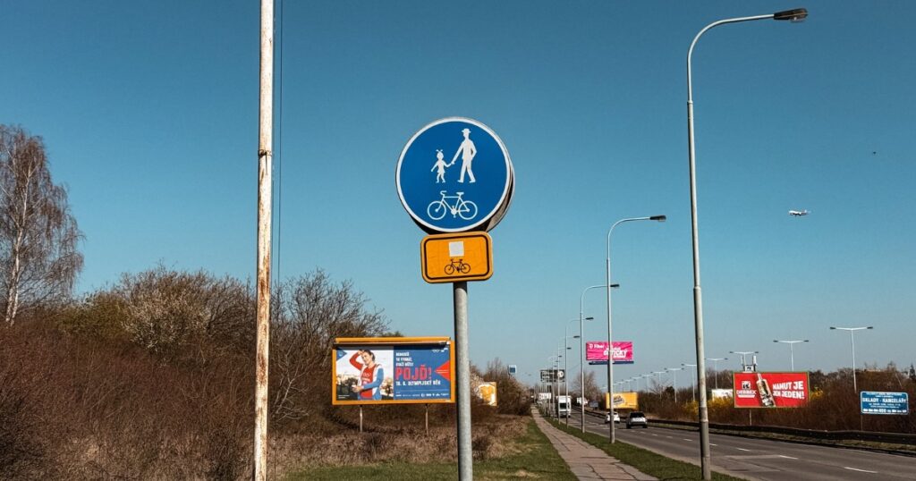 Značení cyklostezky v Praze