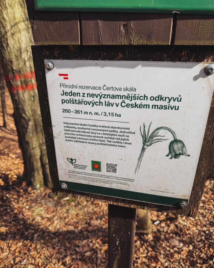 Informační tabule Čertova skála