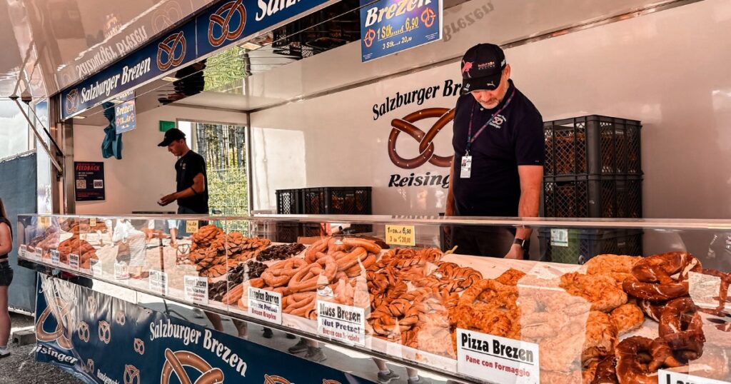 Stánek s preclíky na Red Bull Ring