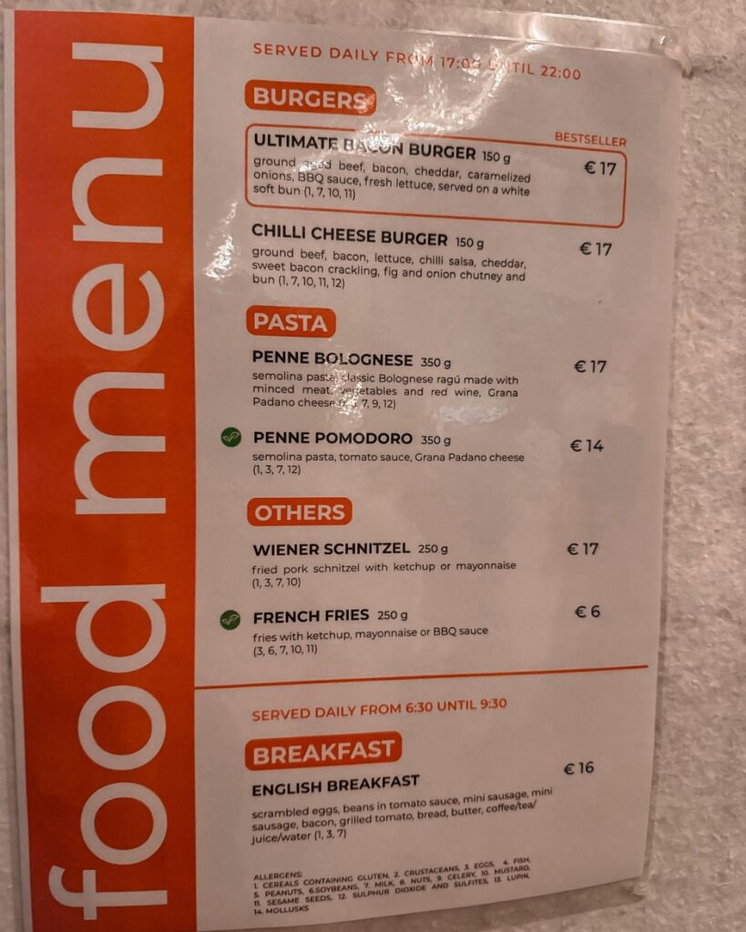Ceník a menu Easy Camping Red Bull Ring
